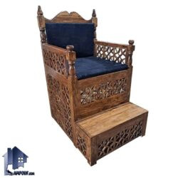 منبر TrK305 چوبی دارای یک پله که به عنوان صندلی سخنرانی در مساجد و هیئت و حسینیه و مراسم های مذهبی و عزاداری مورد استفاده قرار میگیرد.