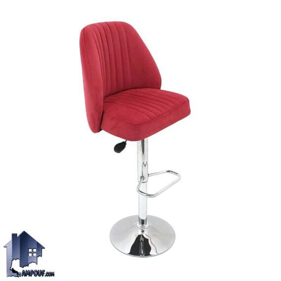 صندلی اپن نگینی BSO100 دارای پایه فلزی جکدار و نشیمن مبلی که در کنار انواع میز بار و کانتر و پیشخوان در آشپزخانه و پذیرایی و کافی شاپ قرار میگیرد.