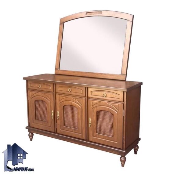 آینه کنسول SCA2029 به صورت چوبی و دارای کشو و درب که به عنوان میز داخل سالنی در پذیرایی و میز آرایش و گریم در کنار سرویس خواب استفاده می‌شود.
