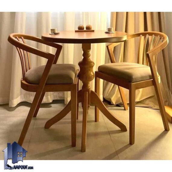 ست میز نهارخوری دونفره DTB116 با دو عدد صندلی ناهار خوری که به عنوان میز خاطره و ست غذا خوری در آشپزخانه و پذیرایی و کافی شاپ استفاده می‌شود.