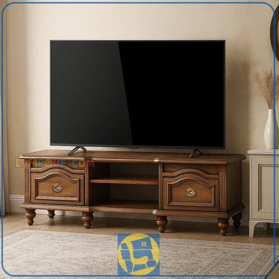 میز تلویزیون TTA2121 دارای کشو و قفسه از جنس چوب که به عنوان میز ال سی ی و ال ای دی در تی وی روم و پذیرایی منزل و ویلا استفاده میشود.