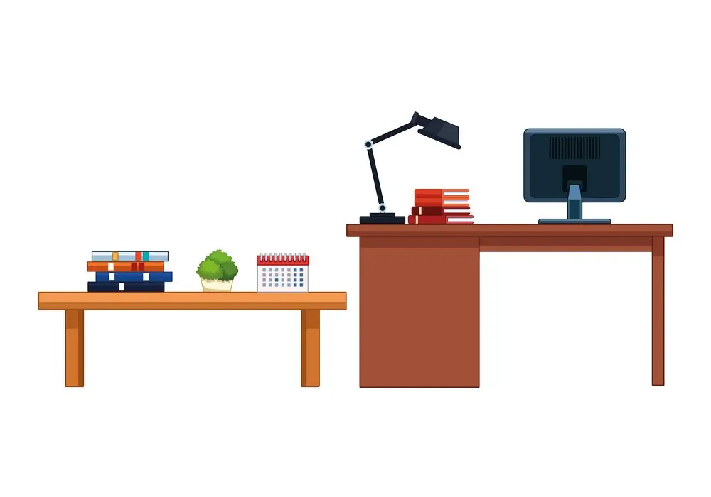 office desk and table vector 25528234