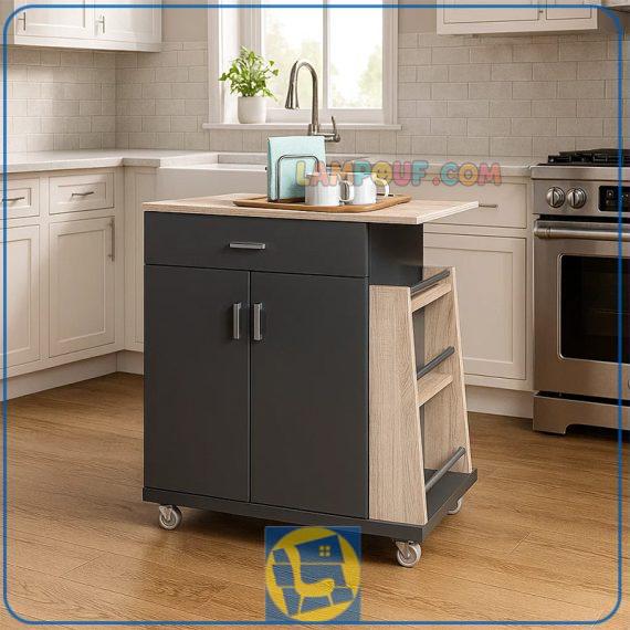 میز بار BTJ192 دارای کشو و قفسه و به صورت چرخ دار که به عنوان کافی بار در پذیرایی و آشپزخانه و کافی شاپ و رستوران استفاده می‌شود.