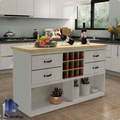 میز بار BTJ197 با طراحی متفاوت که به عنوان ویترین بار و میز پذیرایی یا پیشخوان آشپزخانه نیز مورد استفاده قرار میگیرد.