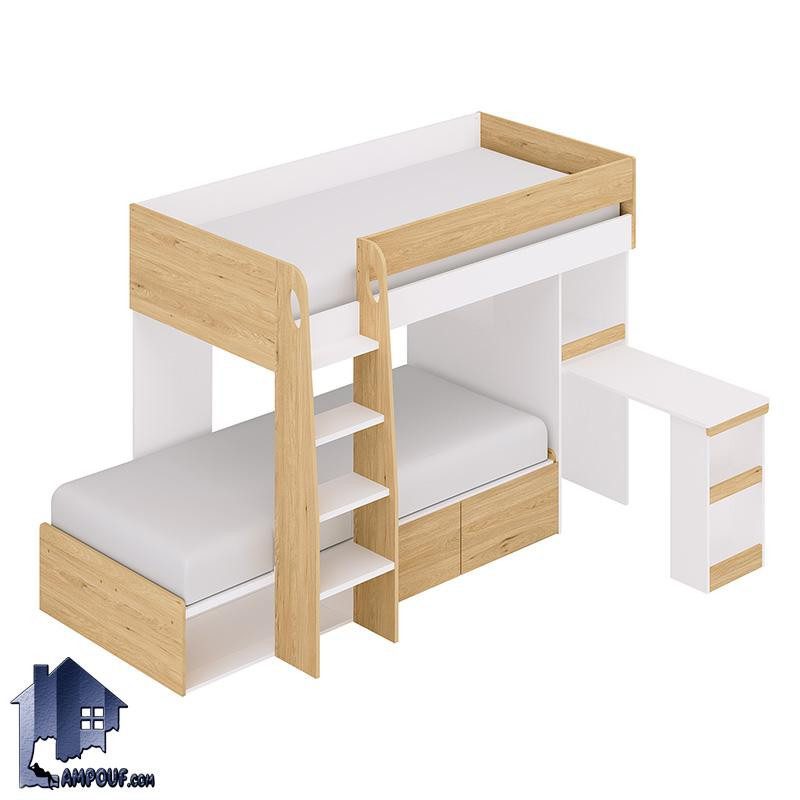 TBJ147 (6) تخت خواب دو طبقه TBJ147 دارای میز تحریر یا لپ تاپ که به عنوان سرویس خواب دوطبقه نوجوان و بزرگسال در اتاق خواب مورد استفاده قرار میگیرد.