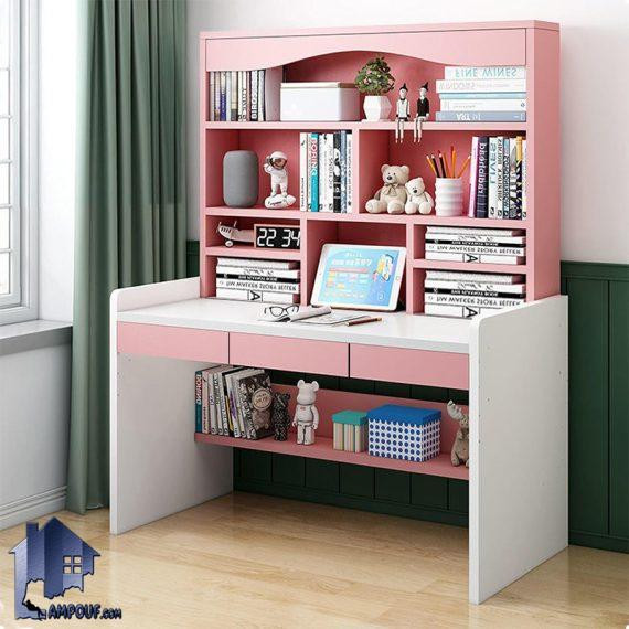 میز تحریر SDJ181 دارای کشو و قفسه کتابخانه یا اسباب بازی که به عنوان میز لپ تاپ و میز مطالعه و ... کنار سرویس خواب نوجوان و بزرگسال استفاده میشود.