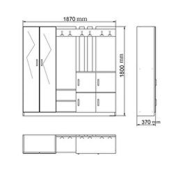 جاکفشی و جالباسی SHJ429