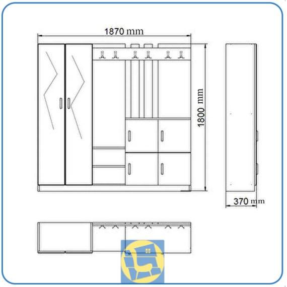 جاکفشی و جالباسی SHJ429