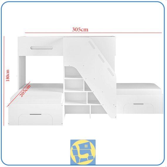 تخت خواب دو طبقه سه نفره TBJ163
