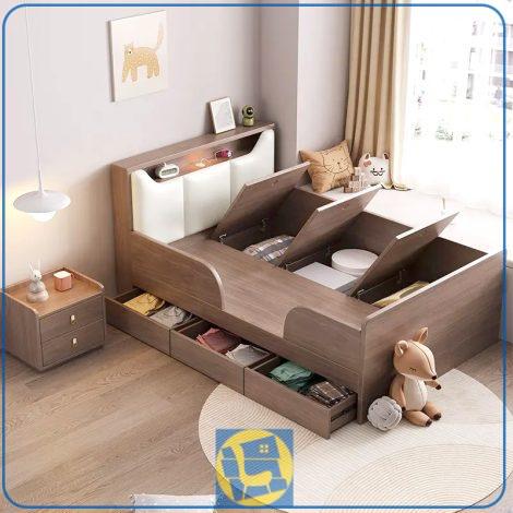 این تخت خواب یک نفره SBJ283 میتواند بهترین گزینه برای شما باشد که نیاز به یک تختخواب مدرن و جادار و با طراحی خاص و به روز هستید..
