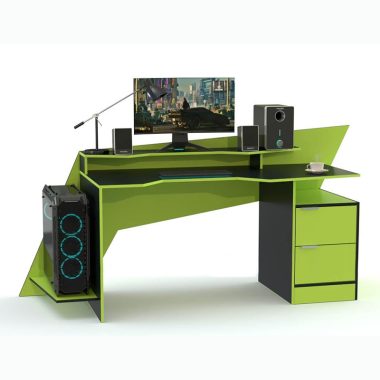 میز گیمینگ SDJ464 دارای فضای قرارگیری کیس، کشو و قفسه به همراه میز مخصوص مانیتور که به عنوان میز کامپیوتر، تحریر، ترید و میز کار استفاده می‌شود.