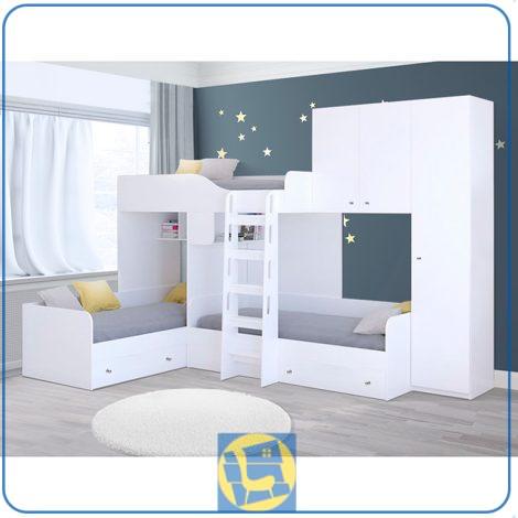 تخت خواب دو طبقه سه نفره TBJ170