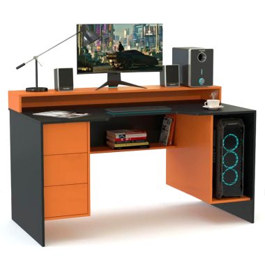 میز گیمینگ SDJ470 دارای کشو و قفسه کیس و میز مانیتور که مناسب برای بازی های رایانه ای است و به عنوان میز کامپیوتر و تحریر نیز استفاده می‌شود.