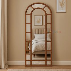 آینه قدی SMA10 دارای قاب چوبی با طراحی زیبا و کلاسیک و رنگ های متنوع که قابل استفاده در دکور پذیرایی، اتاق خواب، آتلیه عکاسی، آرایشگاه و ... می‌باشد.