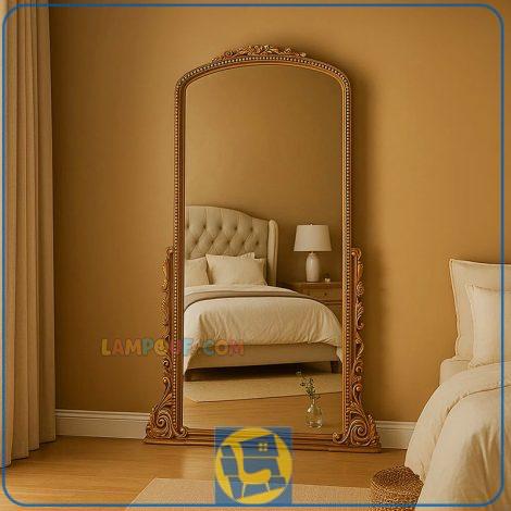 آینه قدی SMA1002 – شکوه و اصالت در یک قاب چوبی بی‌نظیر