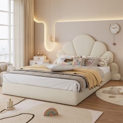 تخت خواب دو نفره DBRo422 درای تاج با طراحی بسیار زیبا مناسب برای انواع سبک های دکوراسیون که با دو سایز کینگ و کوئین قابل تولید است.