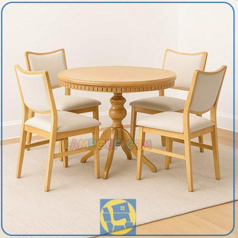 ست میز نهارخوری DTB129 با طراحی بسیار شیک و مدرن که میتواند در آشپزخانه و سالن پذیرایی و کافه ها و رستوران مورد استفاده قرار می‌گیرد.