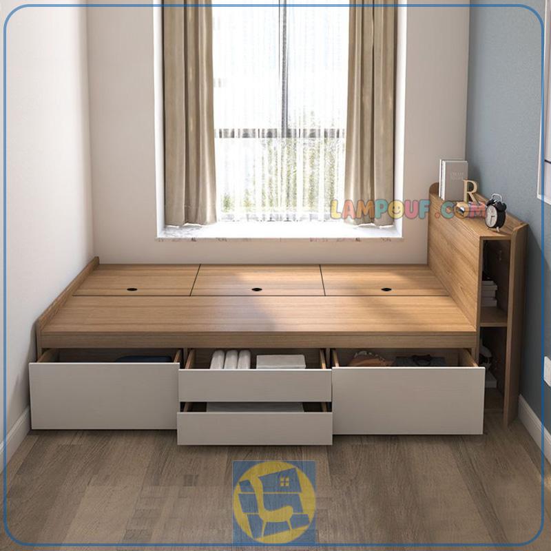 SBJ303 (1) تخت خواب یک نفره SBJ303 با سایز های استاندارد دارای فضای ذخیره سازی به صورت کشو و باکس و ... که مناسب برای دختر و پسر طراحی شده است.