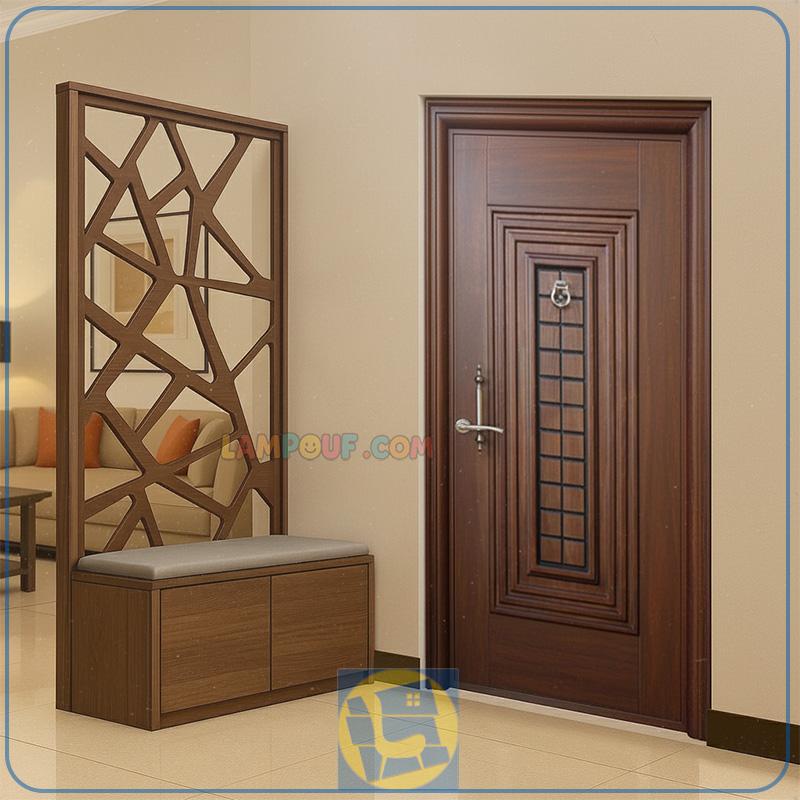 SHJ446 (1) جاکفشی پارتیشن SHJ446 با کاربرد چند منظوره برای ورودی منزل، که به عنوان جداکننده و نیمکت و جاکفشی برای دکور ورودی استفاده میشود.