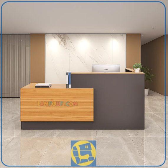 میز پیشخوان CODJ117 دارای طراحی ال شکل مجهز به کشو و کمد و قفسه که می‌تواند در فضا های مختلف اداری، تجای، پزشکی و ... استفاده شود.