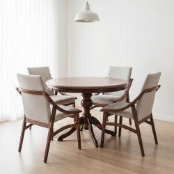 ست میز نهارخوری DTB134 دارای صندلی و میز به صورت 4 و 6 و 8 نفره که می‌تواند در کنار دکور آشپزخانه و پذیرایی و حتی کافه و رستوران قرار بگیرد.