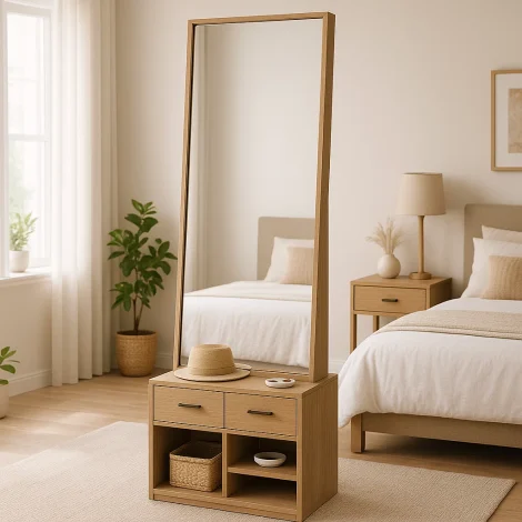 آینه قدی باکس دار؛ ترکیب خلاقانه زیبایی و کارایی