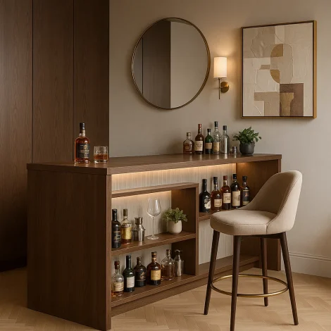 ایده‌های طراحی میز بار مدرن برای آپارتمان‌های امروزی