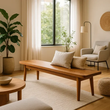 🪑 10 ایده دکوراسیون با نیمکت چوبی در خانه‌های مدرن