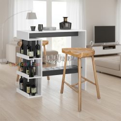 میز بار BTJ215 دارای قفسه برای چیدمان بطری و گیلاس که به عنوان میز پذیرایی در آپارتمان ، ویلا ، فضای کافه و رستوران مورد استفاده قرار می‌گیرد.