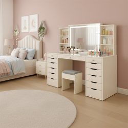 میز آرایش لامپ دار DJ752