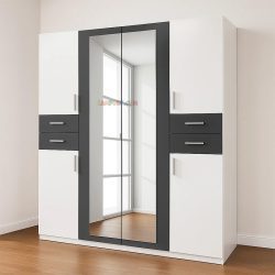 کمد جالباسی LHJ362 دارای درب آینه ای، کشو و فضایی برای ذخیره سازی لباس، کیف، کفش و ... که به عنوان جایگزین کمد دیواری می‌باشد.