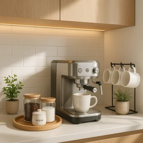 🛋 ۱۰ ایده شیک برای طراحی کافی بار روی کابینت آشپزخانه